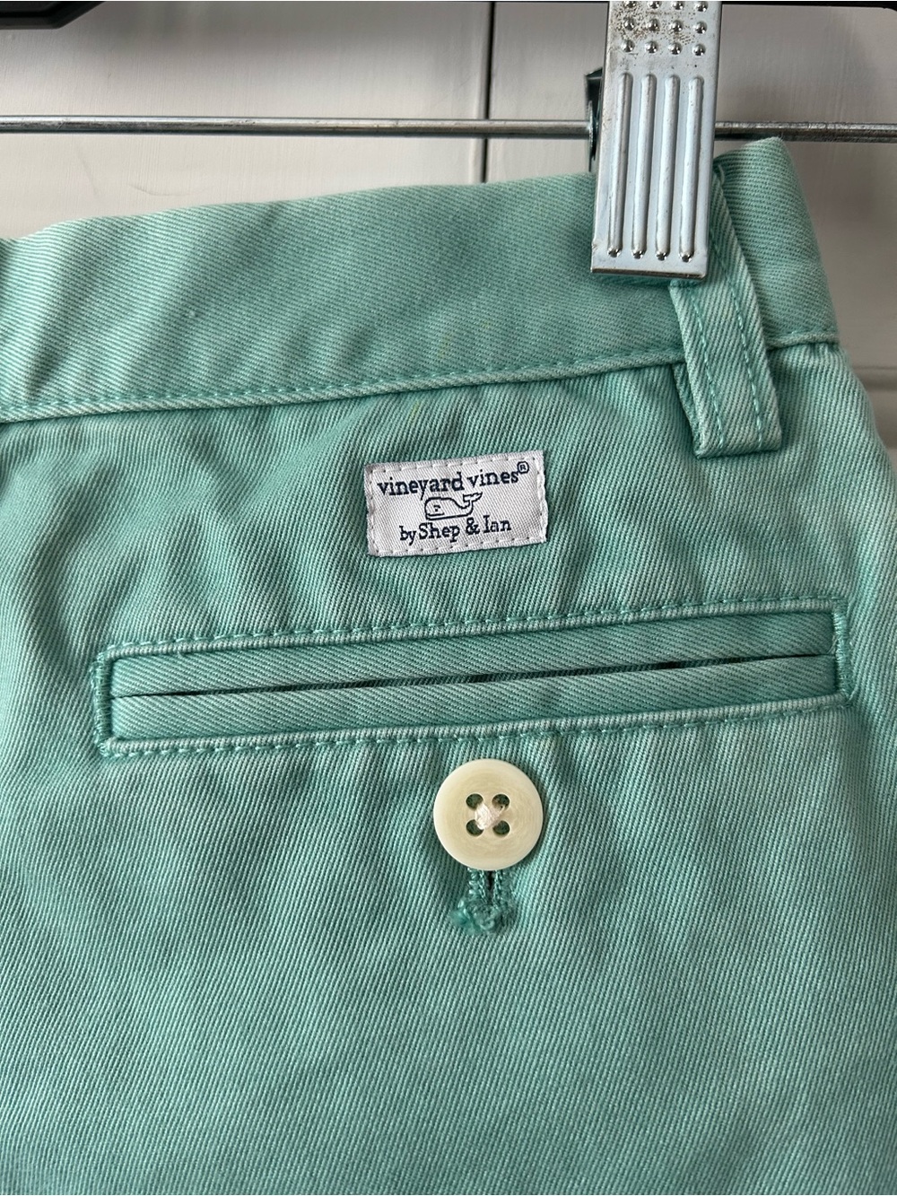 Vineyard Vines Shep & Ian Boys Chino Pants Size 6 Green Preppy Flat Front Cotton